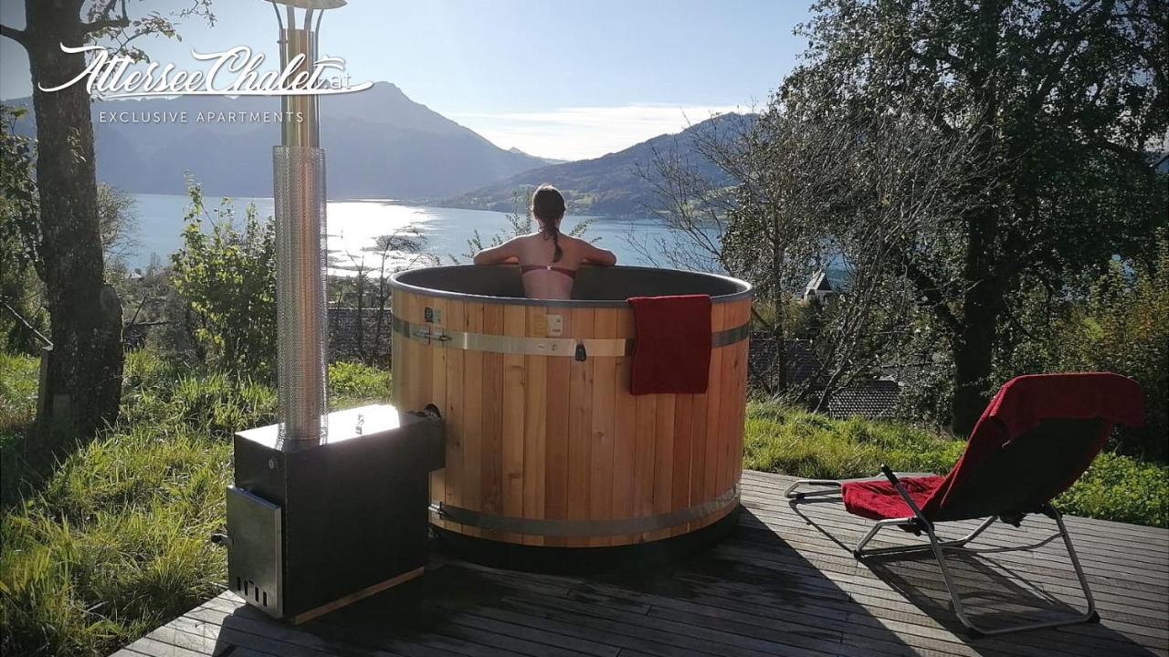 Attersee-Chalet Angermann Familie Spalt ชไตน์บาค อัม อัทเทอร์เซ ภายนอก รูปภาพ